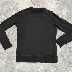 Lululemon Sweatshirt Womens 6 Scuba Crew Shirt Black